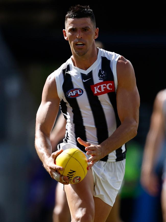 Collingwood’s veterans struggled against the Giants. Picture: Michael Willson/AFL Photos via Getty Images