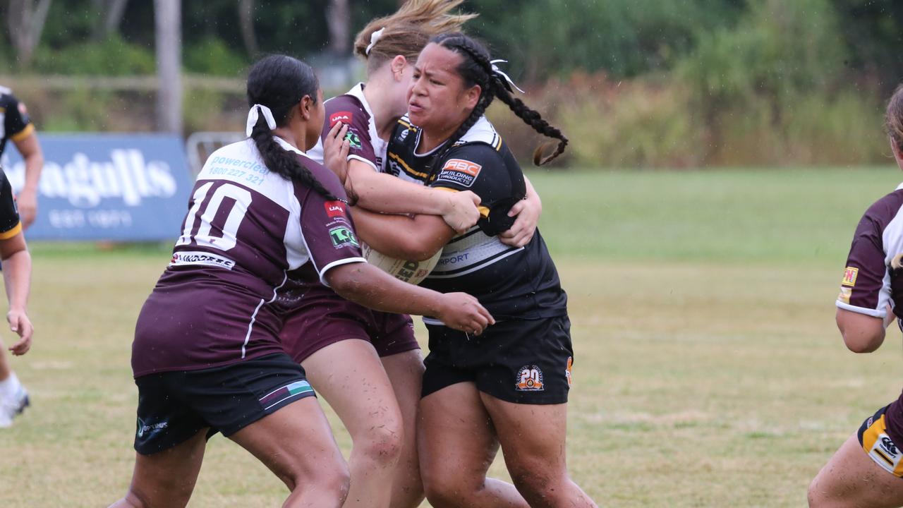 pre-season trial game between the Burleigh Bears and Tweed Seagulls at Piggabeen Oval. Lana Makin Pic Mike Batterham