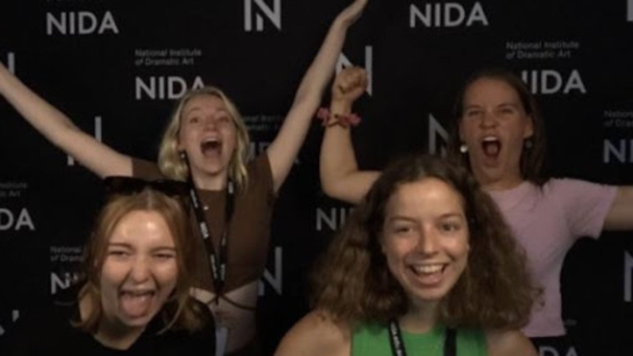 Ella Wilkinson (bottom right) with her Design peers at NIDA, 2023.