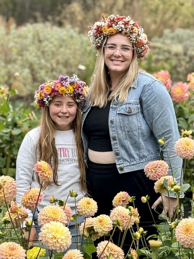 Earthenry Farm at Snug will be running various events and open days during summer, including pick-your-own flower sessions and flower crown workshops. Picture: Supplied