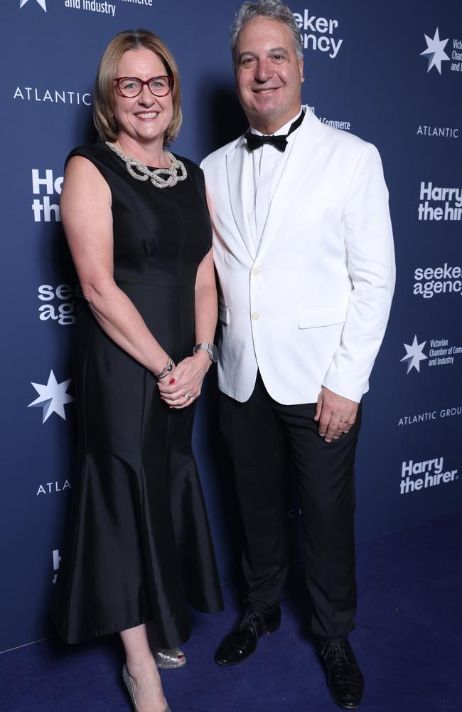 Jacinta Allan and Paul Guerra at the Melbourne Autumn Ball. Picture: David Crosling