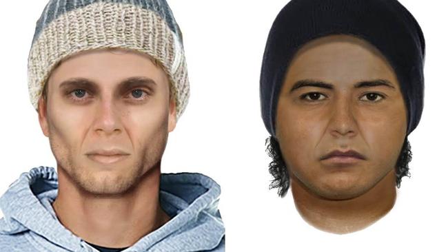 An artists impression of the two men police are hoping to identify in connection to the stabbing on June 18.