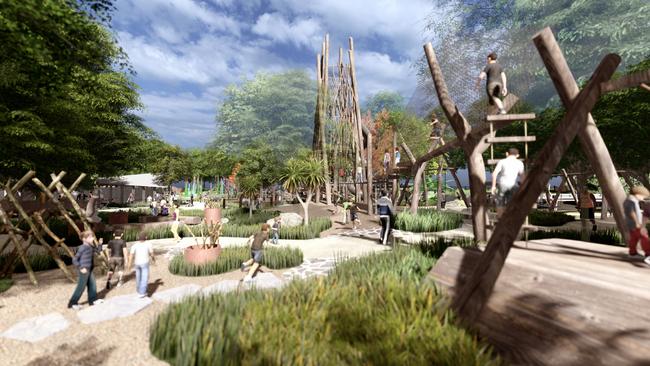 Digital impression of the proposed new nature-based hinterland playground at Cooroy.