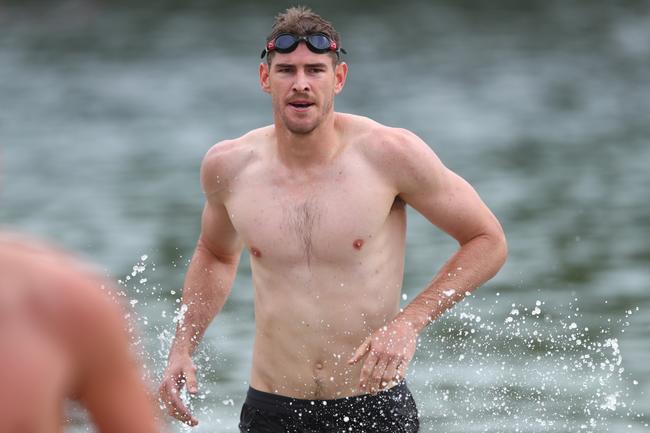 GOLD COAST, AUSTRALIA - JANUARY 23: Zac Smith during a Gold Coast Suns AFL training session at Palm Beach Parklands on January 23, 2020 in Gold Coast, Australia. (Photo by Chris Hyde/Getty Images)