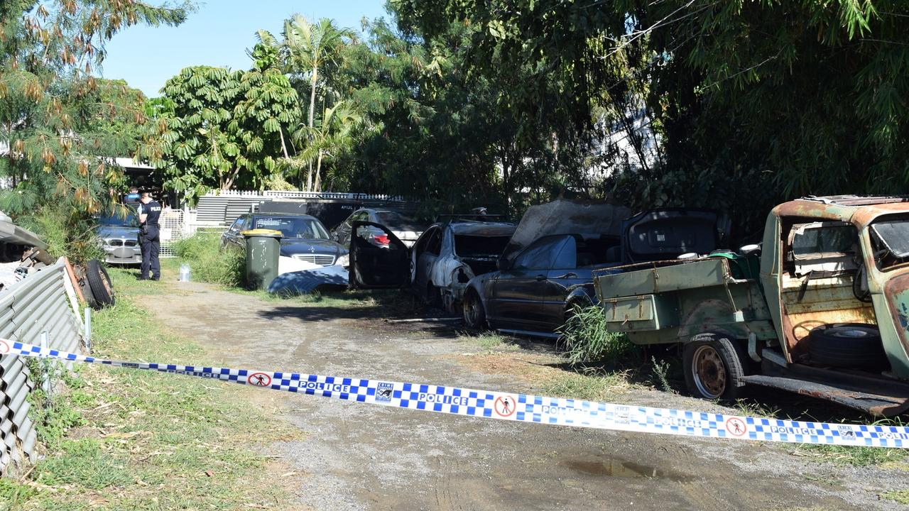 Police declared a crime scene after two cars were discovered burnt out on East Lane on May 7. Picture: Aden Stokes