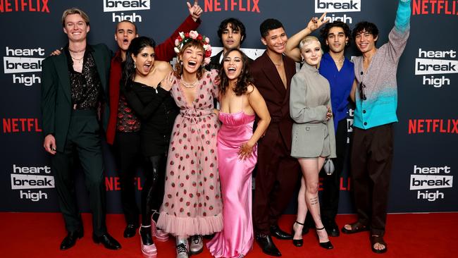 The cast of Heartbreak High attend the Heartbreak High Netflix premiere party at Paddington Town Hall on September 09, 2022 in Sydney, Australia. Photo: Brendon Thorne/Getty Images.