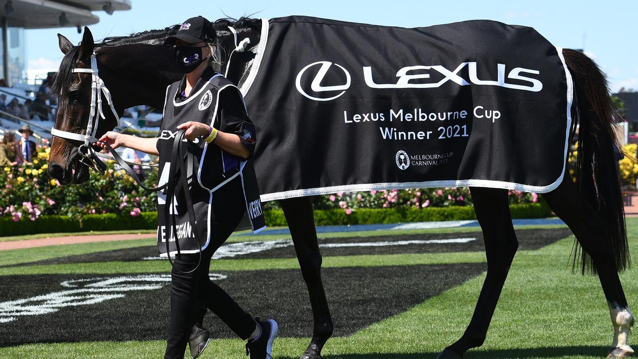 Verry Elleegant after her crowning achievement. Picture: Getty Images