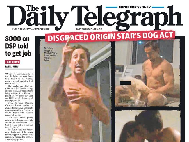 Mitchell Pearce made headlines around the country in january 2016 when footage of his Australia Day antics emerged.