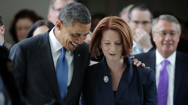 Barack Obama and then-PM Julia Gillard during a visit in 2011.