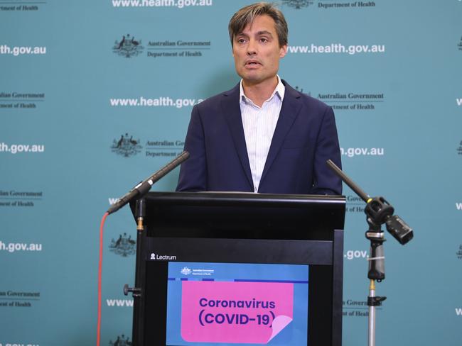 Deputy Chief Medical Officer Dr Nick Coatsworth. Picture: AAP.