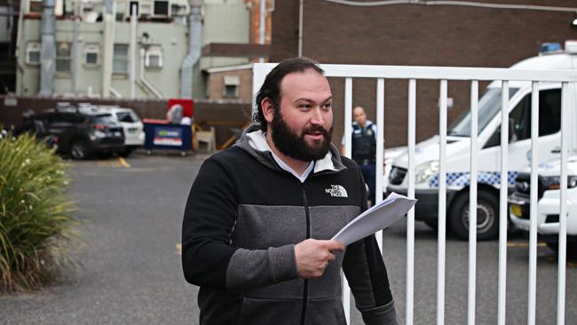 Hamdi Alameddine leaving Parramatta Police station in 2019 after getting bail. Photo: Adam Yip