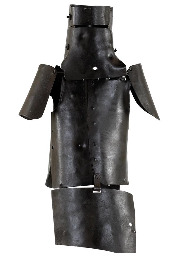 The armour worn by Ned Kelly during the Glenrowan shootout. Photo: State Library of Victoria