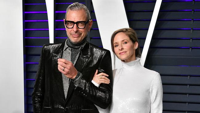 Jeff Goldblum, 68, and Emilie Livingston, 38. Picture: Dia Dipasupil/Getty Images