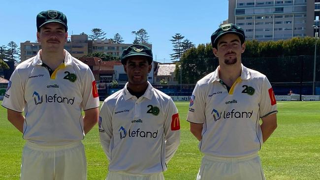 Randwick Petersham's Mitchell O'Loughlin, Rav De Silva and Jackson Eldridge. Pic Supplied