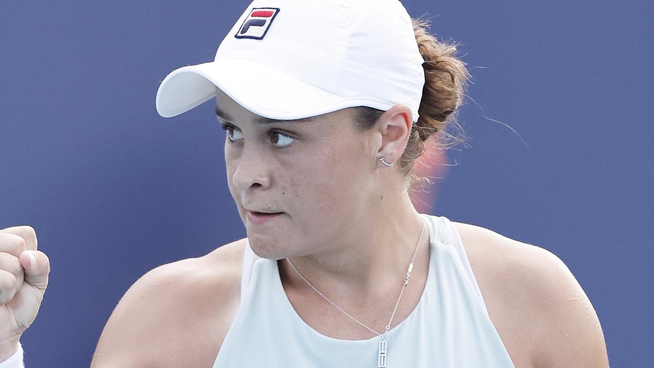 Ash Barty is not messing around in Miami.