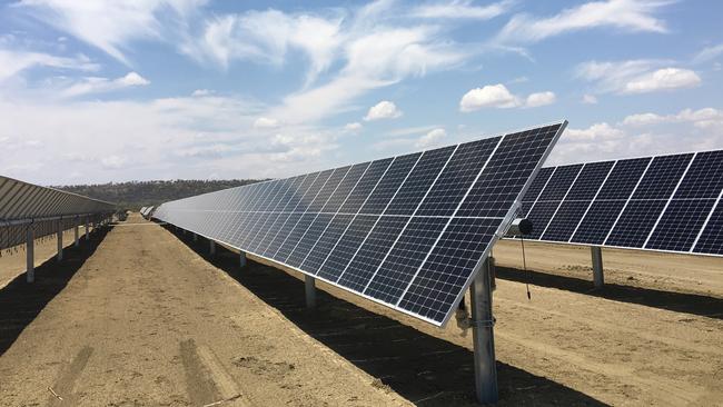 Solar panels at Windlab's Kennedy Energy Park near Hughenden.