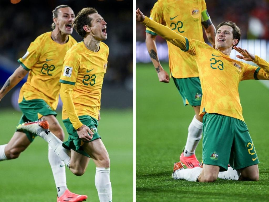 Craig Goodwin's wonder goal saved the Socceroos. Photos: Getty Images