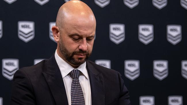 It’s been a tough time for NRL boss Todd Greenberg. Photo: AAP Image/James Gourley