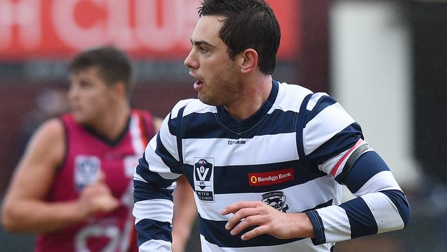 Daniel Menzel in action for Geelong’s VFL team. Picture: Josie Hayden