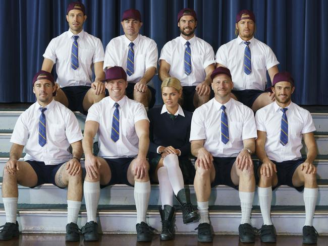 Bachelorette Sophie Monk takes her suitors back to school. Picture: Ten