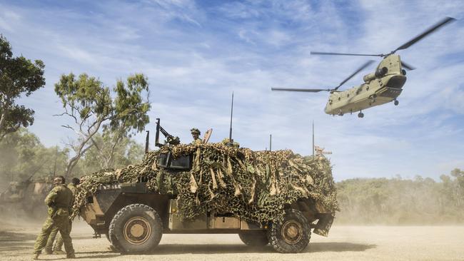 Soldiers at Shoalwater Bay Training Area in Queensland.