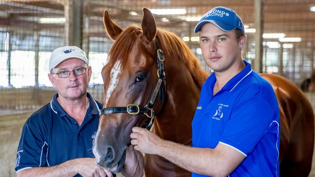 Father and son team Toby and Trent Edmonds. Picture: Luke Marsden