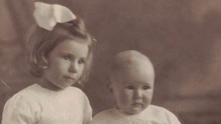 Grace Sneath and younger brother Dennis.