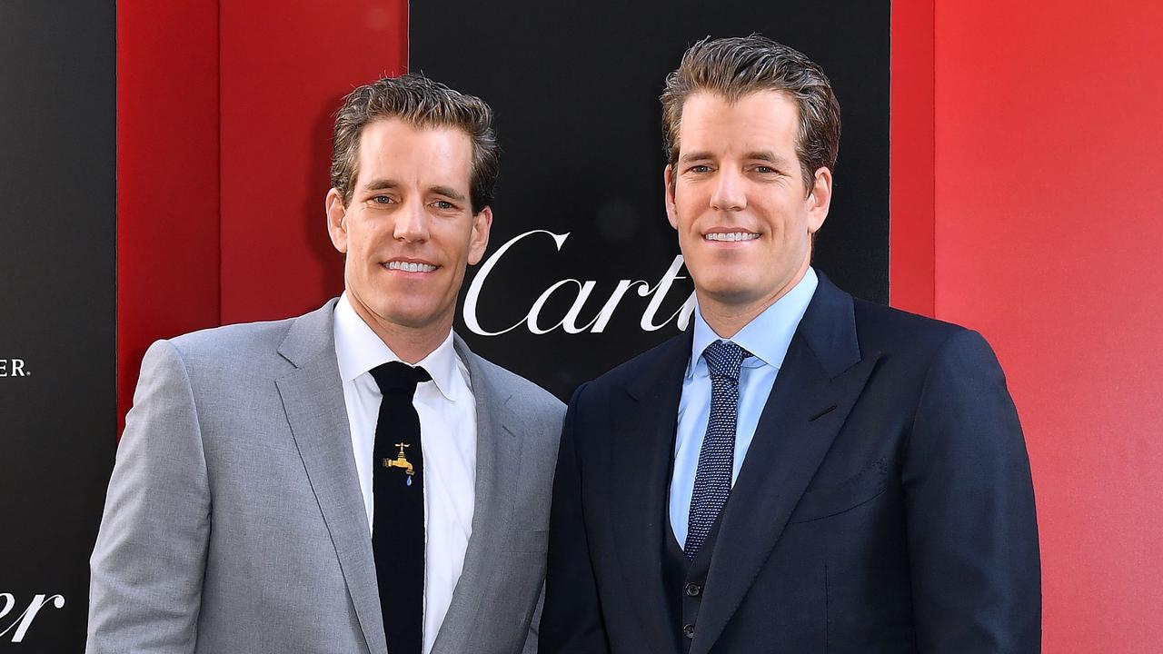 Gemini co-founders Cameron and Tyler Winklevoss. Picture: Angela Weiss/AFP