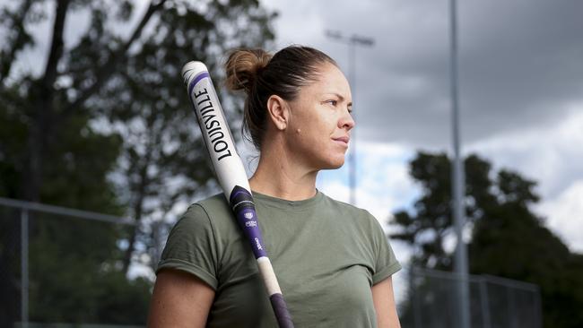 Porter says loyalty within the Australian softball team is a driving force for her. Picture: Russell Shakespeare