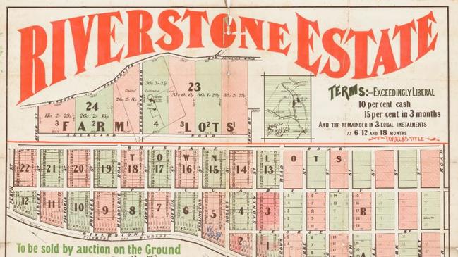 Historic advertisements for the new estate of Riverstone from the late 1880s.