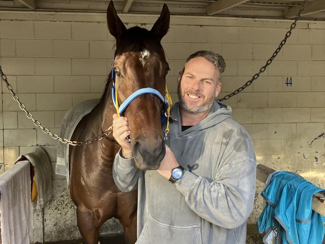 Ricky Vale with his warhorse Namazu. Picture: Ben Dorries.