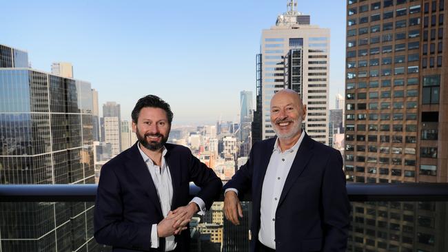 Father and son, Michael (right) and Matt Heine, are joint managing directors of Netwealth, a wealth management and super investment platform company. Stuart McEvoy/The Australian.