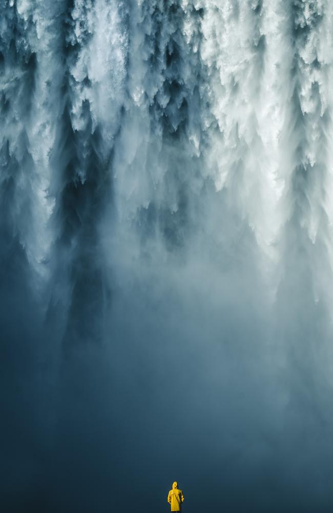 Iceland features again in this image, Waterfall, by Witold Ziomek from Poland. It shows the waterfall called Skogafoss.