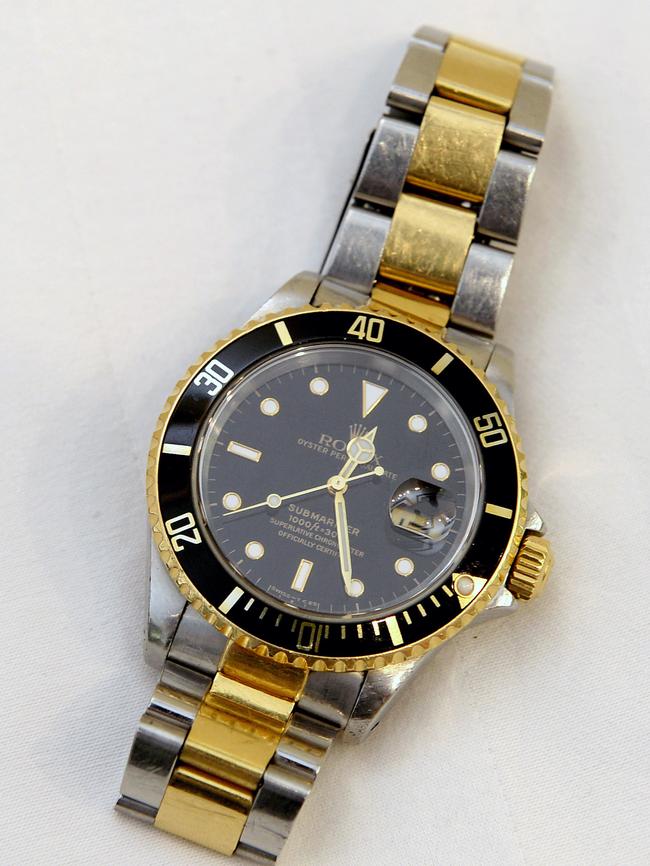 A Rolex watch was also among the items bought.