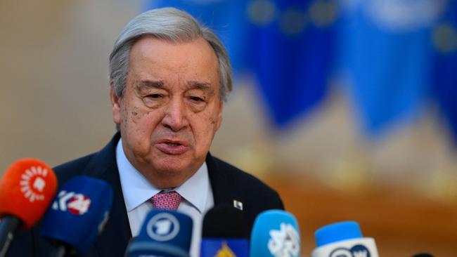 UN Secretary General Antonio Guterres. Picture: AFP