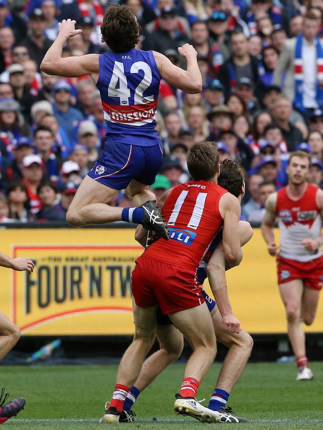 Picken soared to great height in the grand final. Pic: Wayne Ludbey