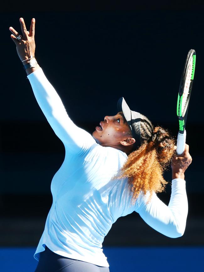 Serena Williams has also landed in Melbourne. Picture: Michael Dodge/Getty Images