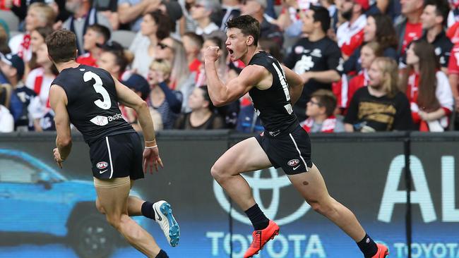 Sam Walsh showed his star qualities during Carlton’s loss to Sydney. Picture: Michael Klein.