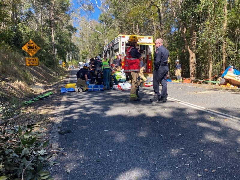 Fears People Trapped Inside Car Crashed Down Embankment On Eungella Dam