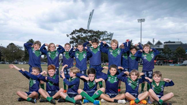 St Mary’s Mathieson under-9 football team pull their funniest faces. Picture: Brad Fleet