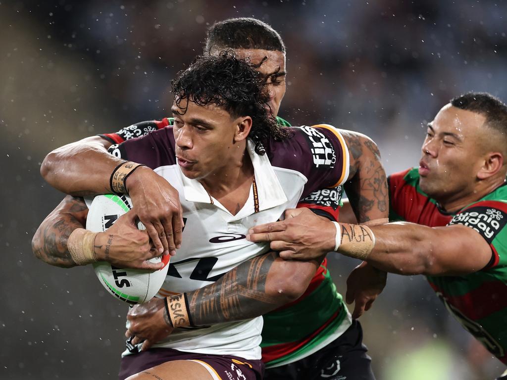 Tristan Sailor had another tough night at the back for the Broncos. Photo: Cameron Spencer/Getty Images