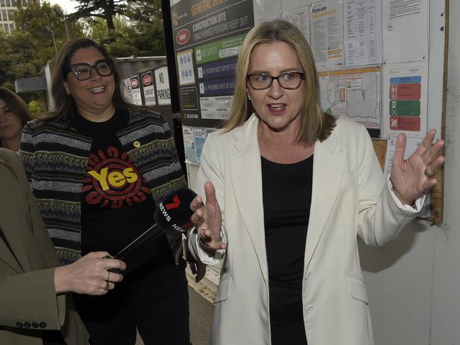 Deputy Premier Jacinta Allan arrives at Parliament House in Melbourne. Picture: Andrew Henshaw