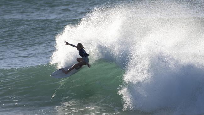 Lennox Head surfer Ocea Curtis carving up. Picture: supplied