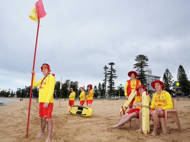 Surf lifesavers on patrol at North Steyne. Picture: Virginia Young