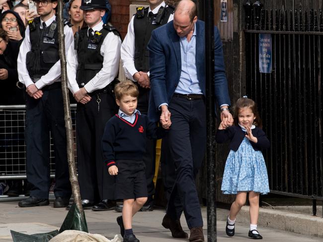 The kids have now returned to Kensington Palace, with new parents Kate and William expected to join them this evening local time. Picture: Chris J Ratcliffe/Getty Images