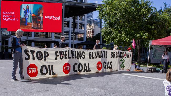 A climate protest at King George Square in Brisbane in July, 2022. Picture: Jerad Williams