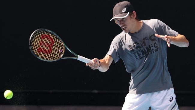 Alex de Minaur starts his Australian Open campaign against Italy’s Lorenzo Musetti. Picture: AFP