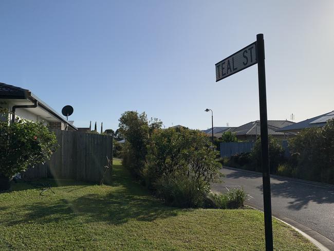 Teal St in Caloundra West where a man and a woman were found dead with gunshot wounds on March 21. Picture: Scott Sawyer