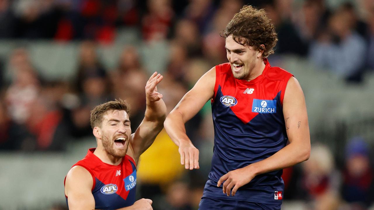 Luke Jackson has had a dream run with Melbourne. Photo by Michael Willson/AFL Photos via Getty Images.