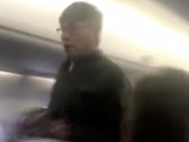 The passenger who was removed from a United Airlines flight in Chicago. Picture: AP